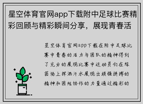 星空体育官网app下载附中足球比赛精彩回顾与精彩瞬间分享，展现青春活力与团队精神